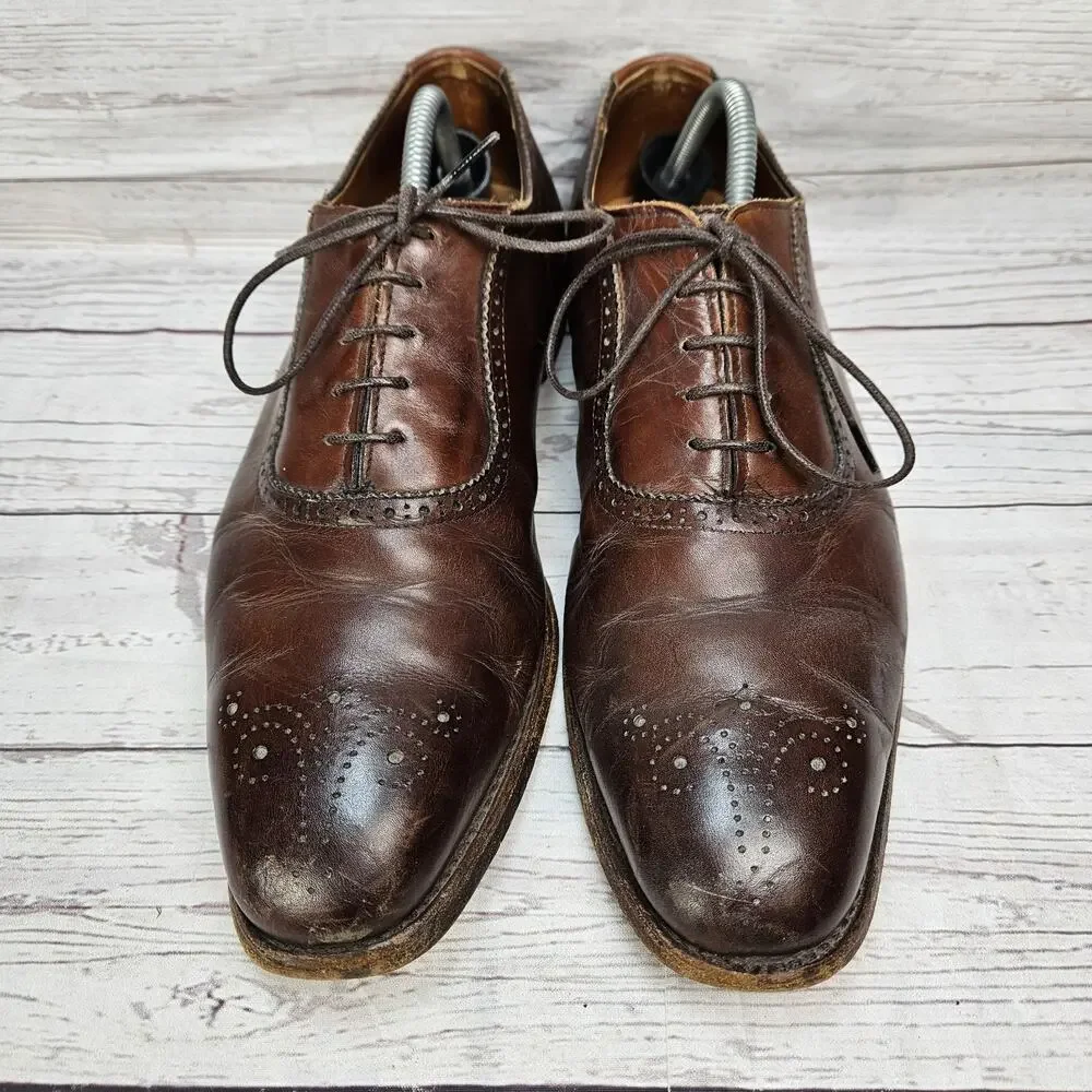 Allen Edmonds Cornwallis Brown Oxford Shoes Size 10.5 Dress Shoes